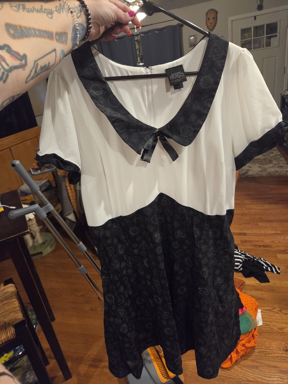 Torrid Fantastic Beasts Tina Pin Up Dress 16 Black White Peter Pan Collar MACUSA